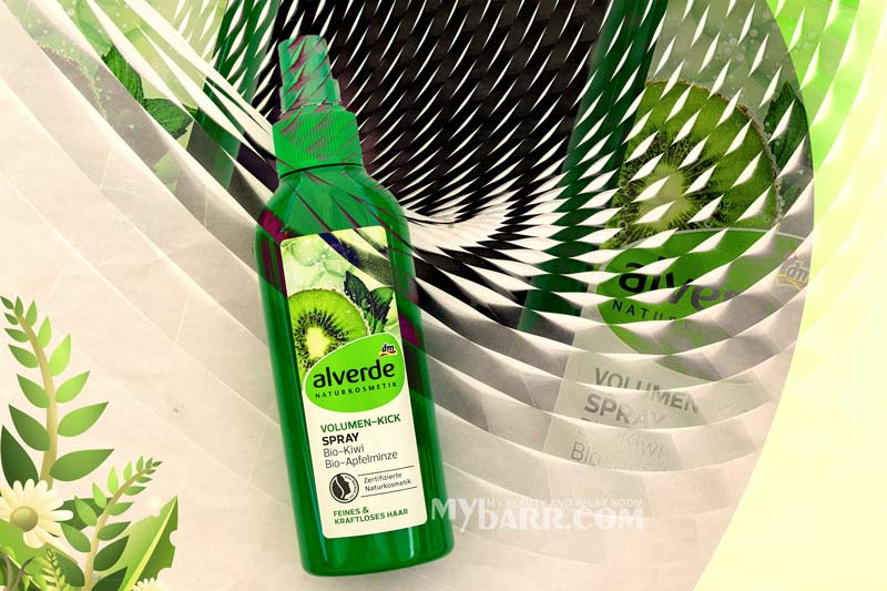 Spray volumizzante capelli al kiwi e menta bio di Alverde mybarr